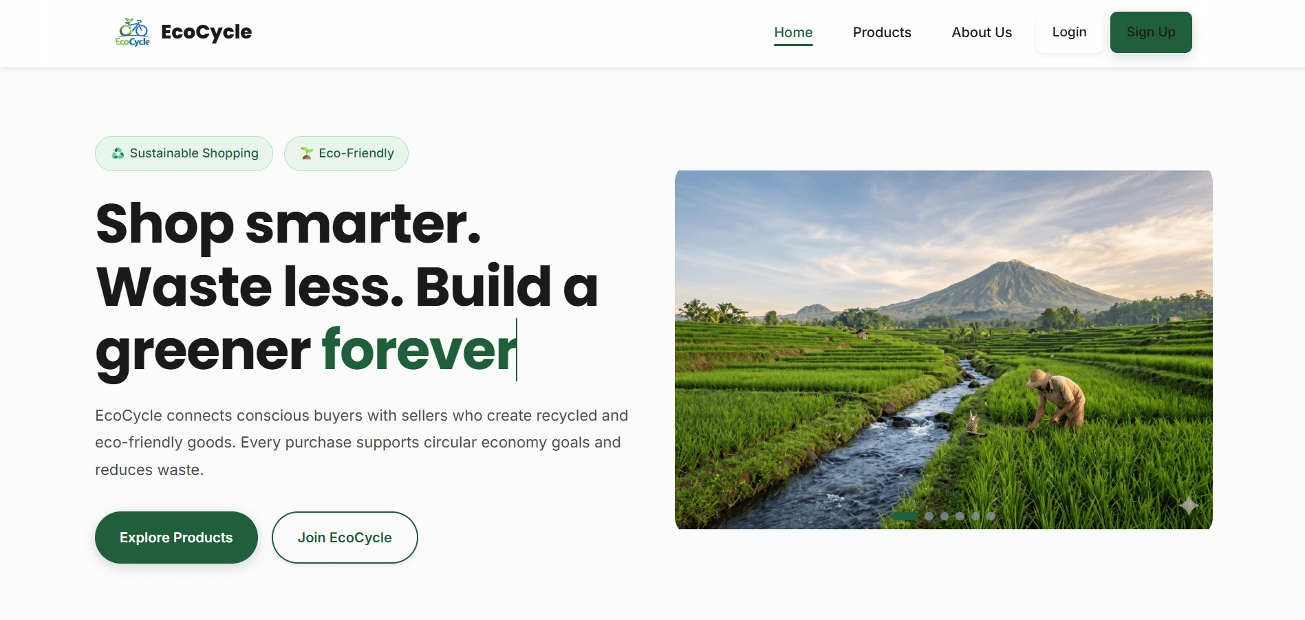 Tangkapan layar dari project EcoCycle